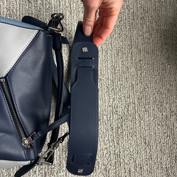 Blue Puzzle Bag Fashion Geometric Crossbody in Light Blue, Navy - Picture 7 of 15